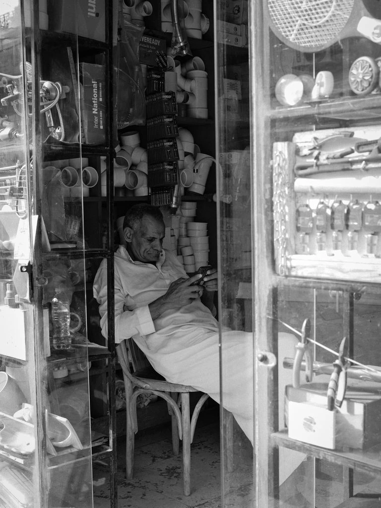 Greenleaf Plumbing owner outside his Austin storefront